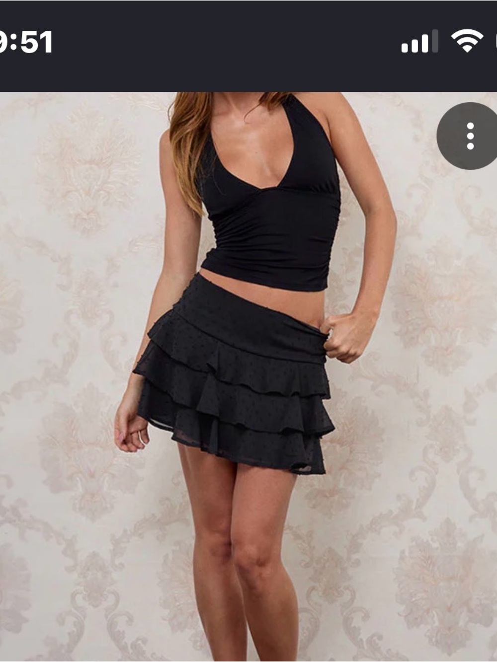Black Tiered Ruffle Mini Skirt - Women's Fashion